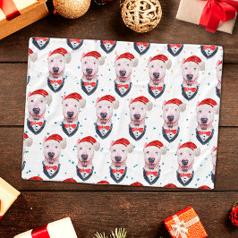 Manta Polar Patrón de Navidad de perro Bull Terrier lindo