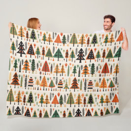 Manta Polar Patrón de Navidades de arte folclórico escandinavo