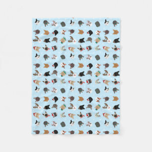 Manta Polar Patrón de Navidades de gato