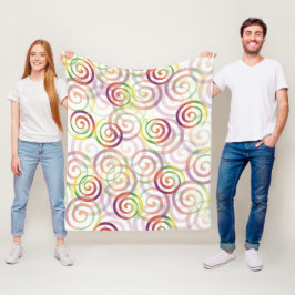 Manta Polar Patrón de Navidades del arcoiris