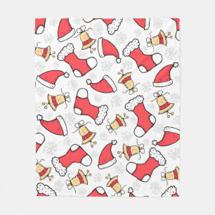 Manta Polar Patrón de Navidades sin inconvenientes, diseño fes