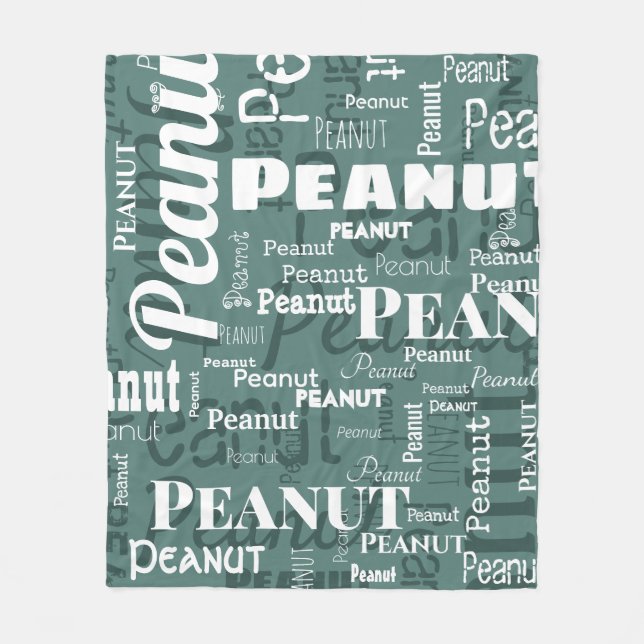 Manta Polar Patrón de nombres de Mascotas repetitivos Monstera (Anverso)