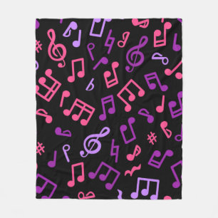 Manta Polar Patrón de notas musicales