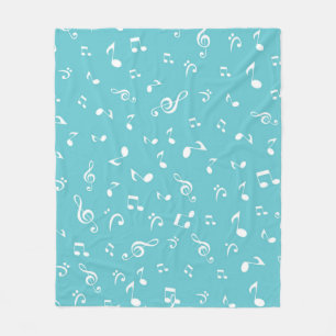 Manta Polar Patrón de notas musicales