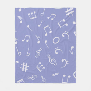 Manta Polar Patrón de notas musicales