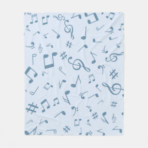 Manta Polar Patrón de notas musicales