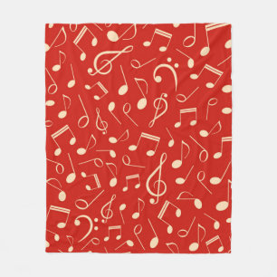 Manta Polar Patrón de notas musicales