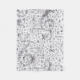 Manta Polar patrón de notas musicales Tema de la música