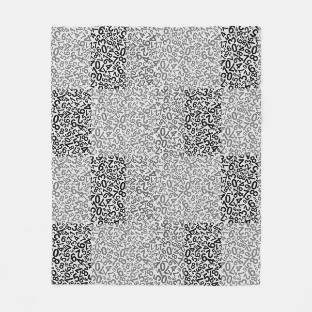 Manta Polar Patrón de número 01w. Offwhite BG (Anverso)