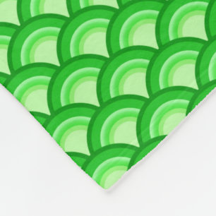 Manta Polar Patrón de onda Art Deco - verde jade