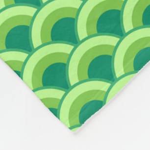 Manta Polar Patrón de onda Art Deco - verde jade
