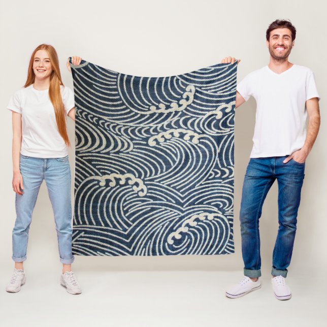 Manta Polar Patrón de onda, diseño japonés (In situ)