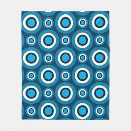 Manta Polar Patrón de Op-Art de la burbuja del anillo del círc