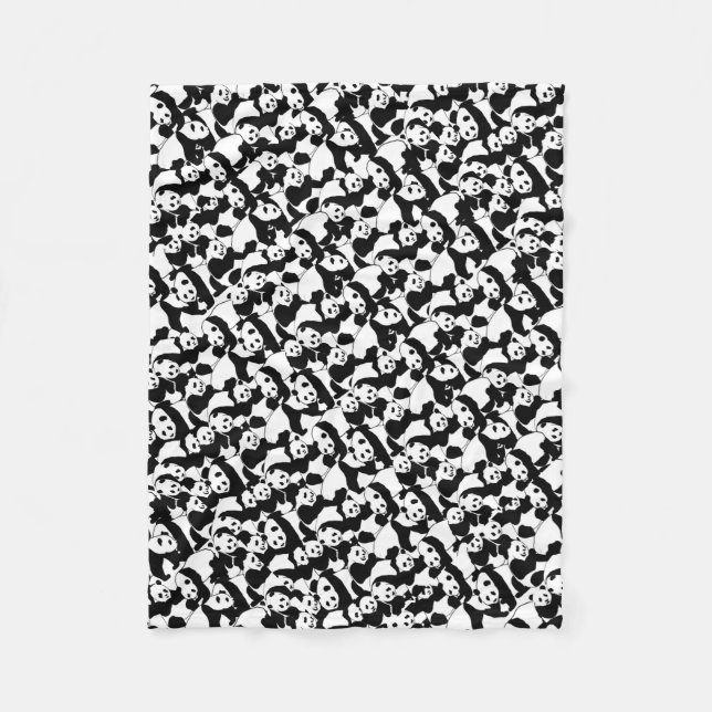 Manta Polar Patrón de Panda (Anverso)
