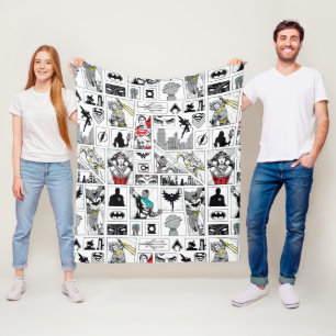 Manta Polar Patrón de Panel Heroico de la Liga de la Justicia