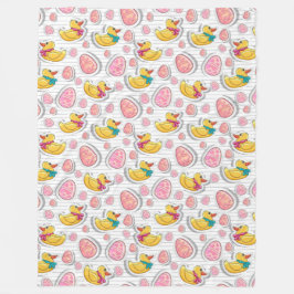 Manta Polar Patrón De Patos Y Huevos De Pascua