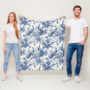 Manta Polar Patrón de Peacock de Toile