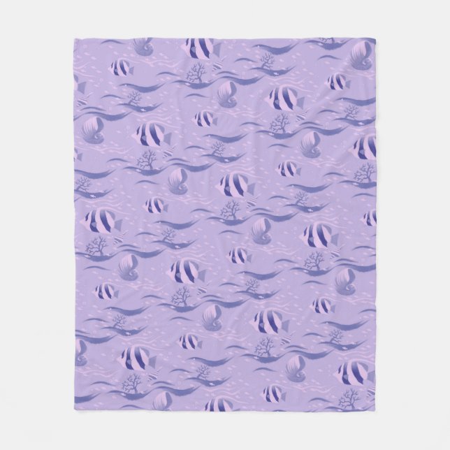 Manta Polar Patrón de peces (Anverso)