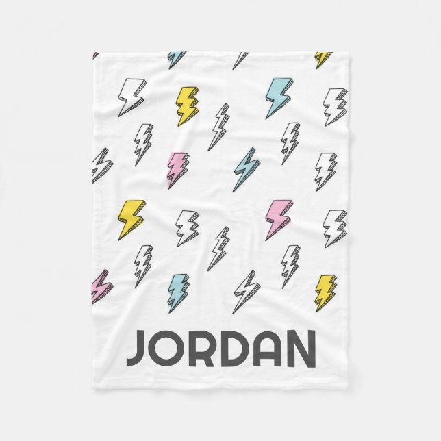 Manta Polar Patrón de pernos de luz de garganta (Anverso)