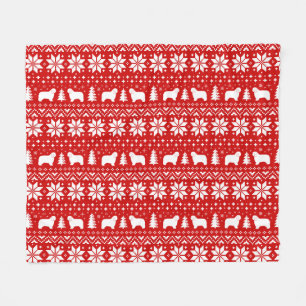 Manta Polar Patrón de perros perros Navidades de los Lowland p