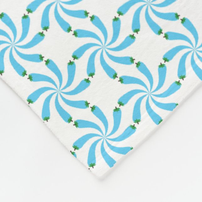 Manta Polar Patrón de Petales de remolque (Esquina)