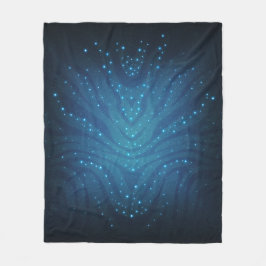 Manta Polar Patrón de piel alienígena azul bioluminiscente - A