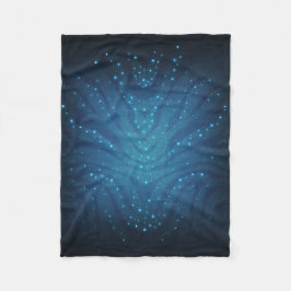 Manta Polar Patrón de piel alienígena azul bioluminiscente - A