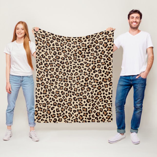 Manta Polar Patrón de Piel de Leopardo (In situ)