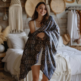 Manta Polar Patrón de piel falsa de estilo broa