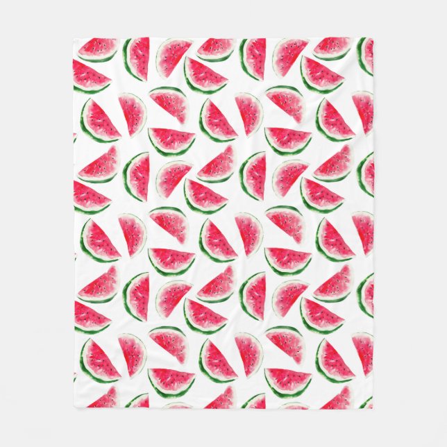 Manta Polar Patrón de piña y sandía (Anverso)