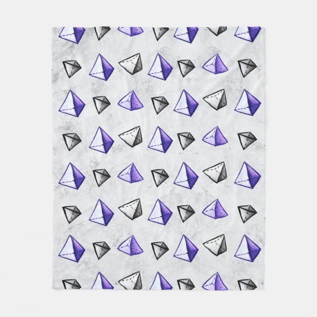 Manta Polar Patrón de pirámide geométrica (Anverso)