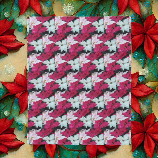 Manta Polar Patrón de Poinsettias de vacaciones festivas (In Situ Holiday)