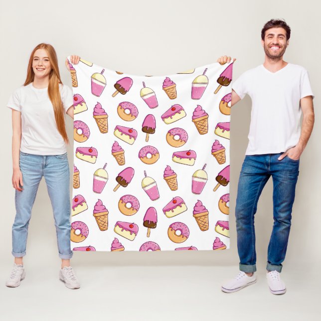 Manta Polar Patrón de postre dulce (In situ)