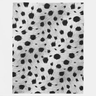 Manta Polar Patrón de puntos dálmatos blancos y negros