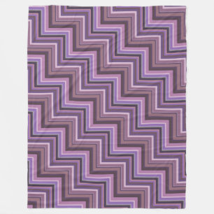 Manta Polar Patrón de rayas de malva