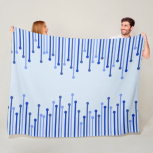 Manta Polar Patrón de rayas modernas en azul pálido