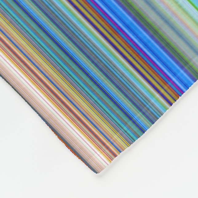 Manta Polar Patrón de rayas multicolor (Esquina)