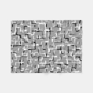 Manta Polar Patrón de resumen gris blanco negro