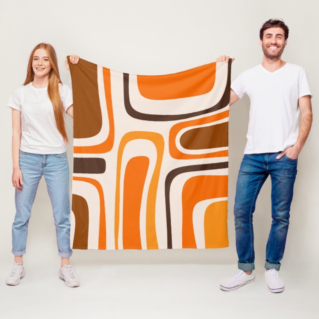 Manta Polar Patrón de resumen moderno de Palm Springs MidCentu (In situ)