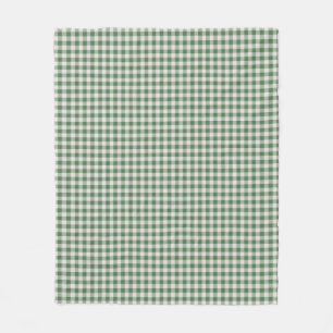 Manta Polar Patrón de retro Gingham de plástico   Verde invern