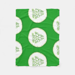Manta Polar Patrón de rodajas de pepino