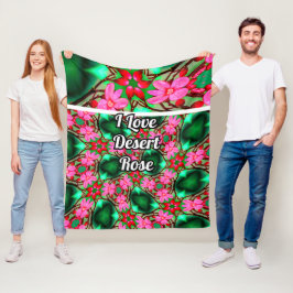 Manta Polar Patrón de Rosa del desierto