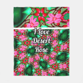 Manta Polar Patrón de Rosa del desierto