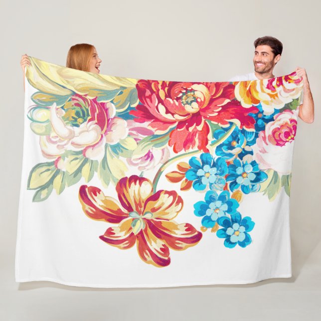 Manta Polar Patrón de Rosa victoriano de la Fábrica de la Mone (In situ)