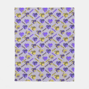 Manta Polar Patrón de San Valentín