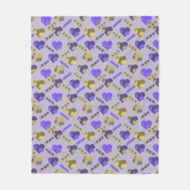 Manta Polar Patrón de San Valentín (Anverso)