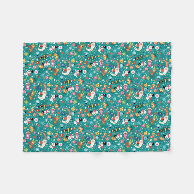Manta Polar Patrón de Santa Claus y amigos merry (Frente (Horizontal))