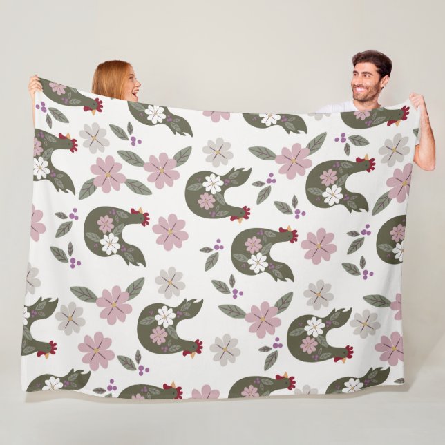 Manta Polar Patrón de Semana Santa sin fisuras con pollo. (In situ)