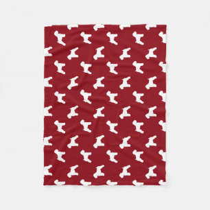 Manta Polar Patrón de siluetas de Terrier de capa suave Wheate