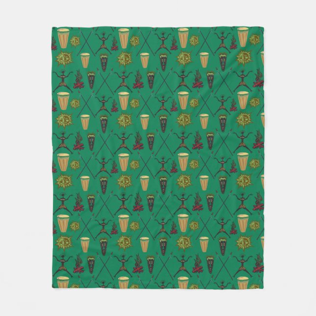 Manta Polar Patrón de símbolos hermosos (Anverso)